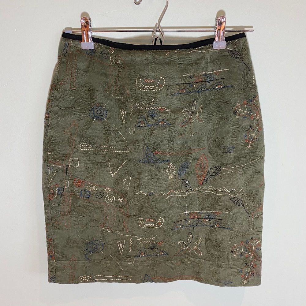 Anthropologie Quilted Threads Pencil Skirt by Meadow Rue Size 2